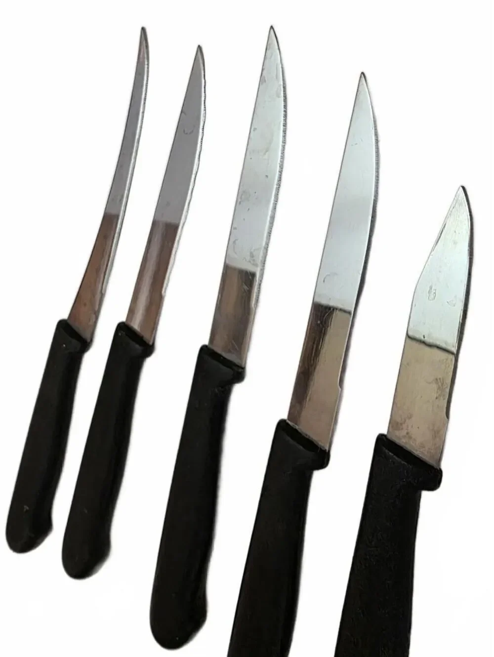 Philippe Richard 5 Piece Stainless Steel Knife Set Black Handles Kitchen Cutlery